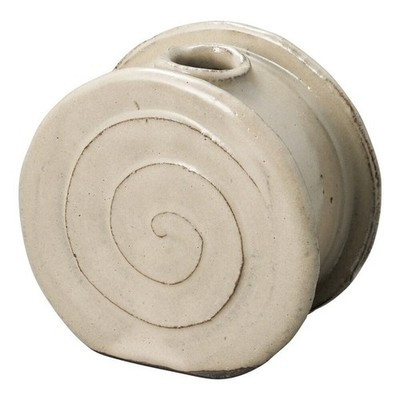 Shigaraki Ware Japanese Greige Spiral Mini Flower Vase Made in Japan