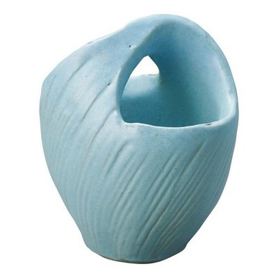 Shigaraki ware Japanese small flower pot KAIRO Blue Sky Made in Japan