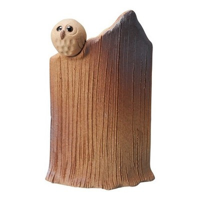 Shigaraki Ware Owl Fukuro Mini Flower Vase Japanese pottery Made in Japan 236