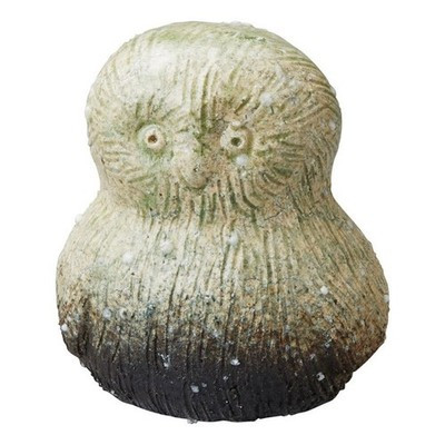 Shigaraki Ware Kiln Guardian Owl Figurine Medium Traditional Japanese Ceramic