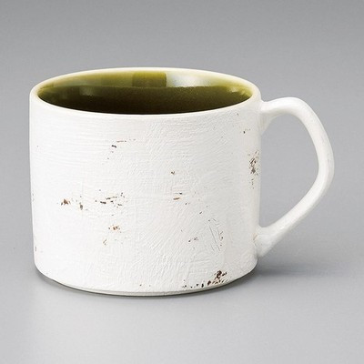 Mino ware Japanese Ceramic Mug Coffee Tea cup Shikkui White straight Mug Japan