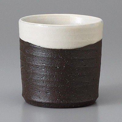 Made in Japan Mino Ware Black Snow Makeup Rock Bowl 320ml Japan