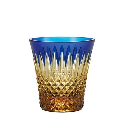 Yachiyo Kiriko Mizuho Sake Cup (Ruri Blue) Japanese Sake Cup Made in Japan