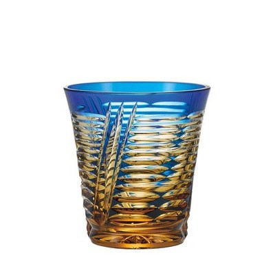 Yachiyo Kiriko Sanae Sake Cup (Ruri Blue) Japanese Sake Cup Made in Japan