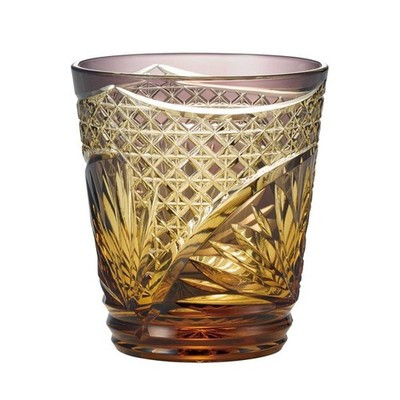 Yachiyo Kiriko Hishitsunagi Rocks Glass (Ancient Purple) Japan Whisky Glass