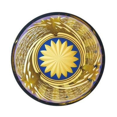 Yachiyo Kiriko Rokkaku Kiku Tsunagi Rocks Glass(Ancient Purple)Japan WhiskyGlass