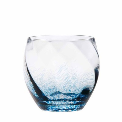 CORROT Diagonal Tumbler – Blue | Japanese Café-Style Glassware Made in Japan