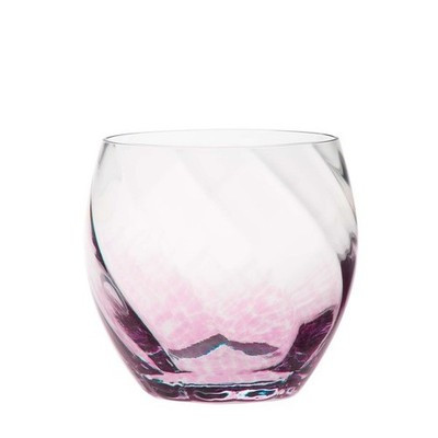 CORROT Diagonal Tumbler – Pink| Japanese Café-Style Glassware Made in Japan