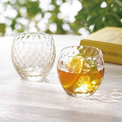 CORROT Mesh Tumbler – Amber | Japanese Café-Style Glassware Made in Japan
