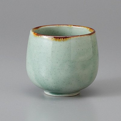 Mino Ware Sencha Yunomi Japanese Green Tea Cup Shibusa Flow Glaze 150ml Japan