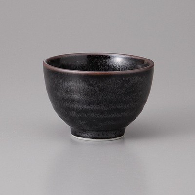 Mino Ware Sencha Yunomi Japanese Green Tea Cup Black Crystal Sencha 150ml Japan