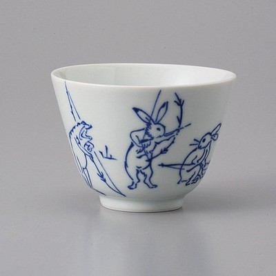 Mino Ware Sencha Yunomi Japanese Green Tea Cup Kozan-ji Temple Choju Giga Japan