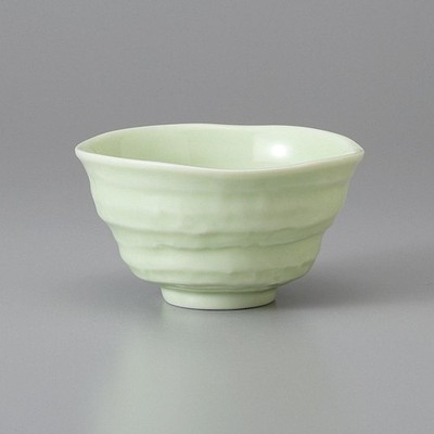 Mino Ware Gray Sencha Japanese Green Tea Cup Hiwa Celadon Rokubei 180ml