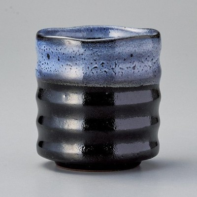 Sushi Yunomi Japanese Large Green tea cup Deep Shie Glaze Large 380ml Japan