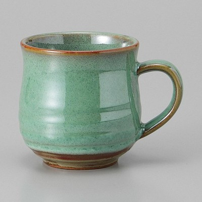 Mino ware Japanese Ceramic Mug Coffee cup Hisui Jade green glaze 290ml Japan