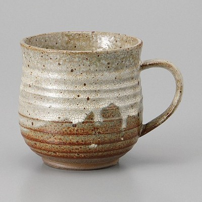 Mino ware Japanese Ceramic Mug Coffee tea Brown Kairagi Muffle Mug 290ml Japan