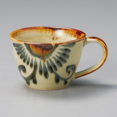 Mino ware Japanese Ceramic Mug Coffee Tea cup Annam Arabesque Cafe Mug 260ml