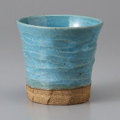 Mino Ware Made in Japan Blue Glaze Rock Cup 290 ml Japanese Tableware