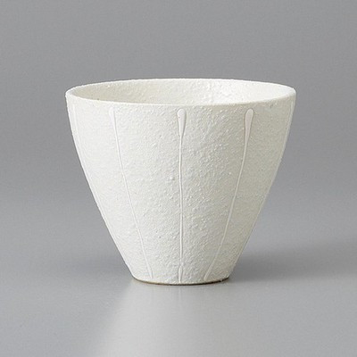 Mino Ware Sencha Yunomi Japanese Green Tea Cup White Flared Japan