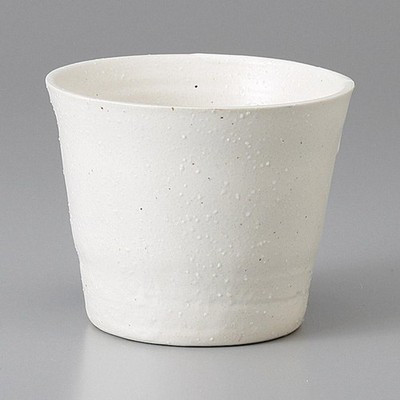 Japanese Mino Ware Ancient Glaze White Rock Glass 270ml Ceramic Whiskey Tumbler