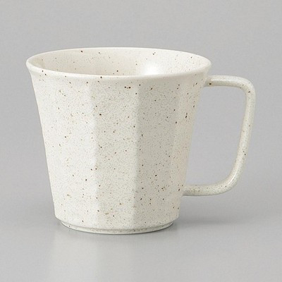 Mino ware Japanese Ceramic Mug Coffee Tea cup Kohiki Lightweight Faceted 250ml