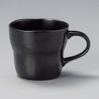 Mino ware Japanese Ceramic Mug Coffee Tea cup Black Lightweight Earthenware