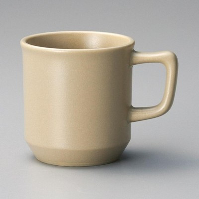 Mino ware Japanese Ceramic Mug Coffee Tea cup Large Sand Beige 300ml Japan