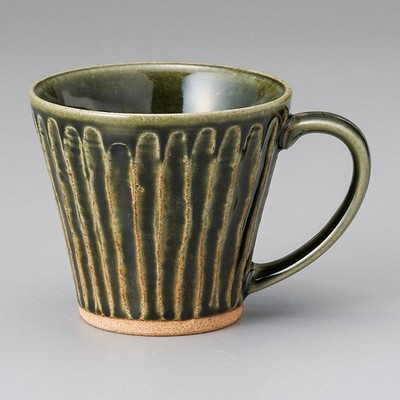 Mino ware Japanese Ceramic Mug Coffee Tea cup Oribe Shinogi Mug Japan 250ml