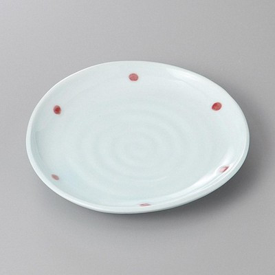 Seto ware Celadon Ruby Wavy Plate 15 cm – Japanese Ceramic Side Plate
