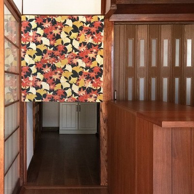 Noren Japanese door curtain tapestry 85x90cm Polyester Autumn leaves Japan