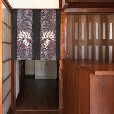 Noren Japanese door curtain tapestry 85x90cm Polyester Nine-Tailed Fox Japan