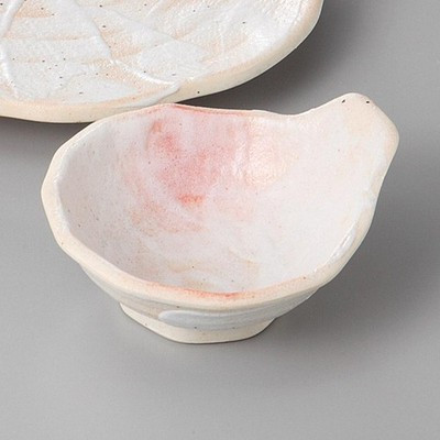 Mino Ware Cherry Blossom Shino Tonsui Japanese Hot Pot Serving Bowl Dish Japan