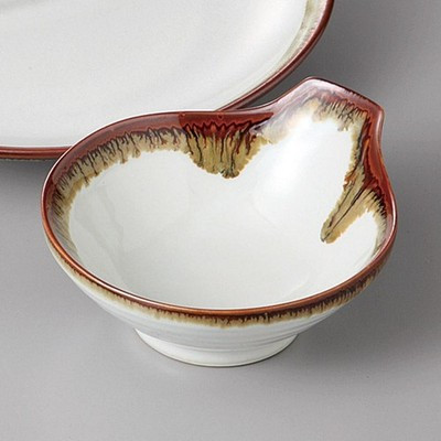 Mino Ware White Tenmoku Drip Glaze Tonsui Japanese Hot Pot Serving Bowl Japan