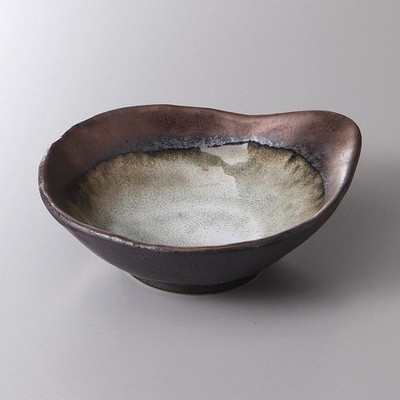 Mino Ware Reactive Gold Glaze Tonsui Bowl Japanese Hot Pot Serving Dish Japan