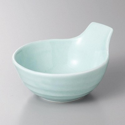 Seto Ware Japan Blue White Porcelain Handled Tonsui Bowl 14cm Hot Pot Dish