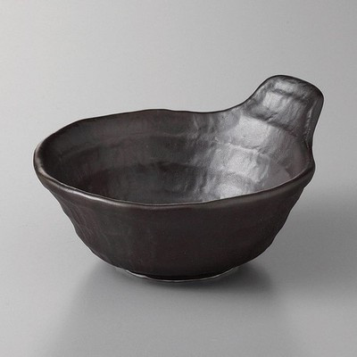 Japanese Seto Ware Ibushi Black Handled Tonsui Bowl Small 12.8cm Japan