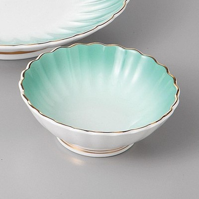Japanese Mino Ware Jade Chrysanthemum Tonsui Hot Pot Serving Bowl 12cm Japan
