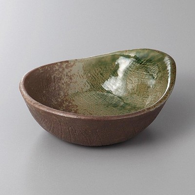 Japanese Seto Nanban Oribe Ceramic Tonsui Bowl Hot Pot Dipping Sauce Dish 12.8cm