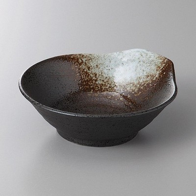 Japanese Mino Ware White Tenmoku Tonsui Bowl Hot Pot Dipping Dish 13cm Japan