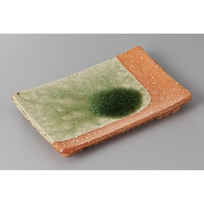 Japanese Mino Ware Iga Style Ash Glaze Handmade Sushi Serving Plate 21cm Japan