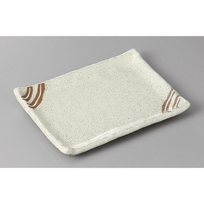 Japanese Kohiki Wood Grain Rectangular Sushi Sashimi Serving Plate 20.7cm