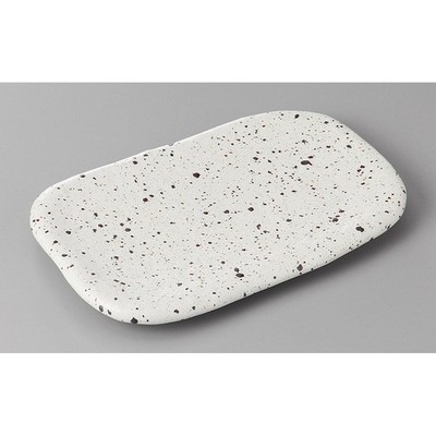Japanese Mino Ware White Glaze Rectangular Grilled Fish Serving Plate 22cm2cm