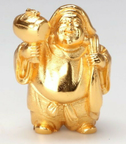 Seven Gods of Fortune Gold Japan Takaoka Metal Handcraft Figure