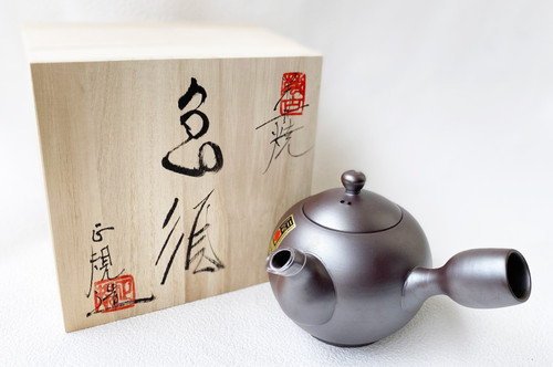Banko yaki Kyusu Handcrafted Seiki Japanese Tea Pot Green Tea 330ml Japan w/box