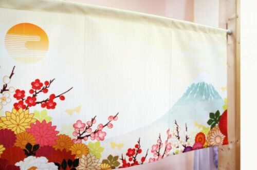 Noren Japanese Hanging door curtain Fujiyama Mt.Fuji Japan Fujisan 85 x 46cm