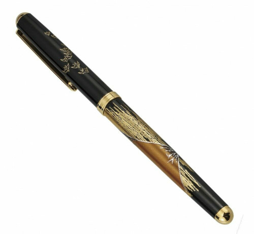 Maki-e Urushi Lacquer Makie Ballpoint Pen Yamanaka lacquerware Red Fuji Japan