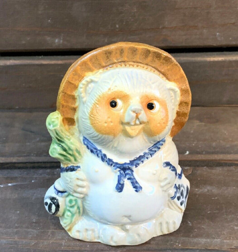 Tanuki Shigaraki yaki ware Chinese Racoon Dog Neo Tanuki Pink