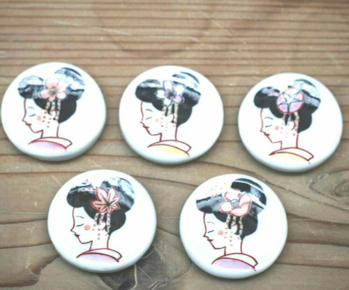 Kyoto Kiyomizu yaki ware HASHIOKI 5 set Maiko Kanzashi Chopstick Rest Japan