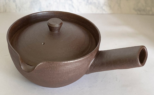 Kyusu Kyo Kiyomizu yaki Tea pot Yakishime Inside White Glaze Handcraft Japan