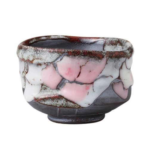 Chawan Japanese Matcha green tea bowl Mino yaki ware Aoshino sansai